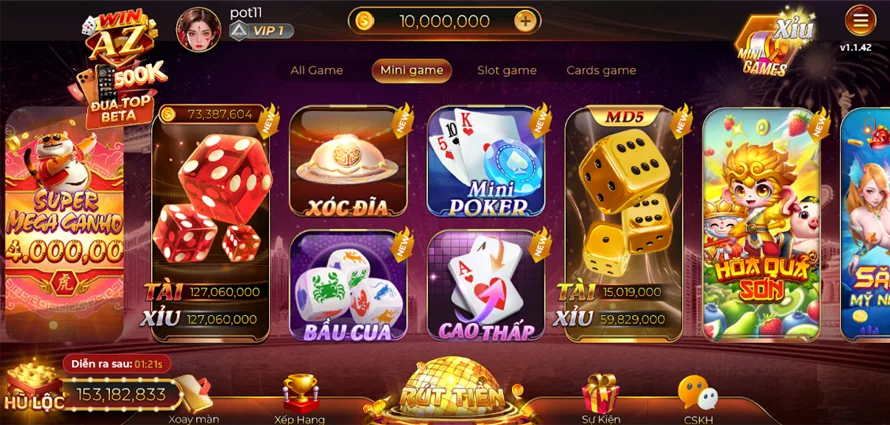 Danh mục mini game WinAZ