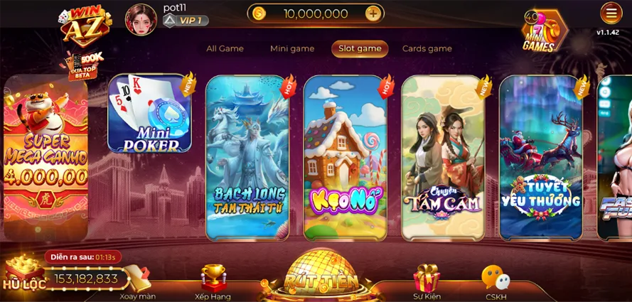 Danh mục slot game WinAZ